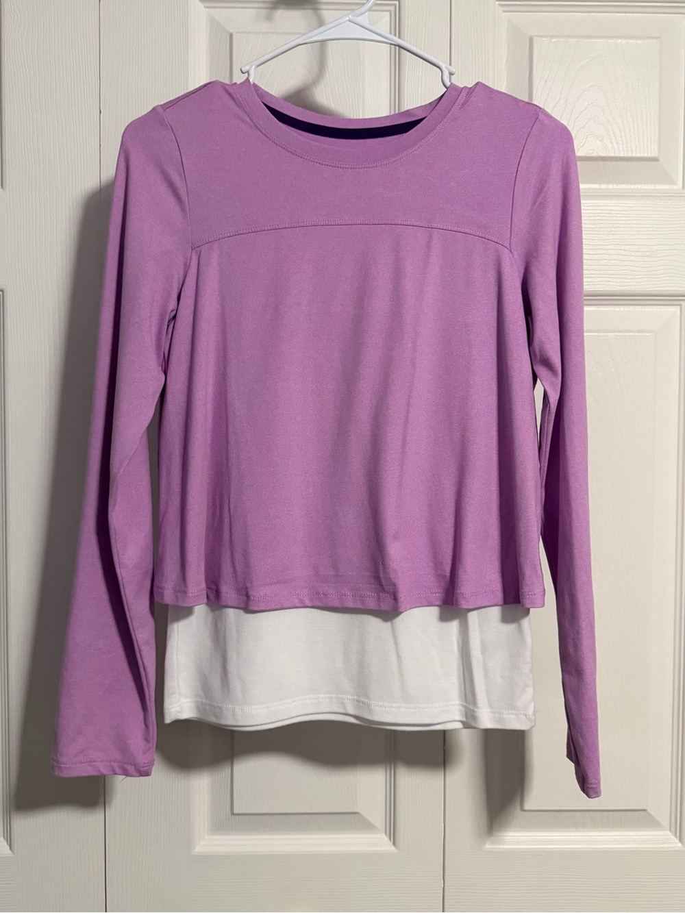 Girls Avia Long-Sleeve Layered Top in Lavender